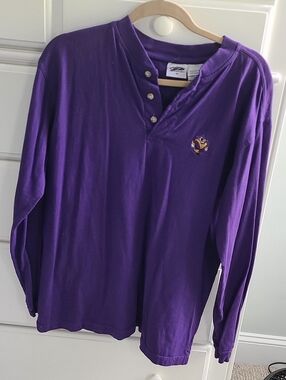 Vintage East Carolina Universiy Pro Edge Purple Long-Sleeve Shirt Medium